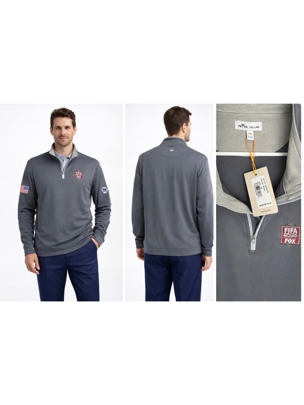 Peter Millar FIFA World Cup Qatar 2022 1/4 Zip Pullover XXL